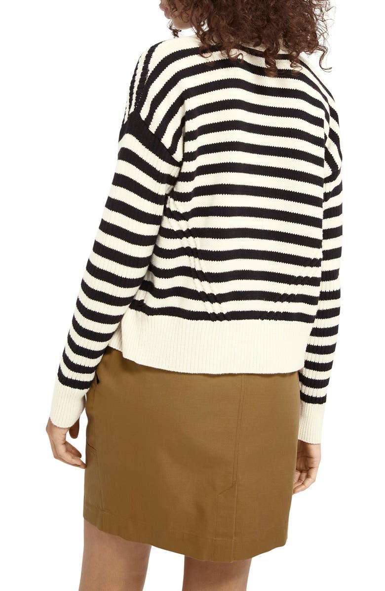 Scotch & Soda Stripe Cotton Cardigan, Alternate, color,