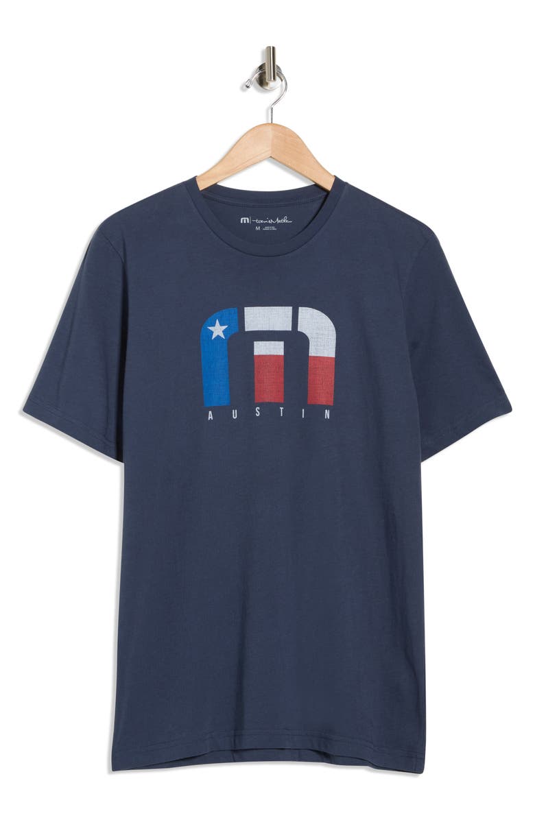 TravisMathew Austin Live Music Cotton Graphic T-Shirt, Alternate, color, Mood Indigo