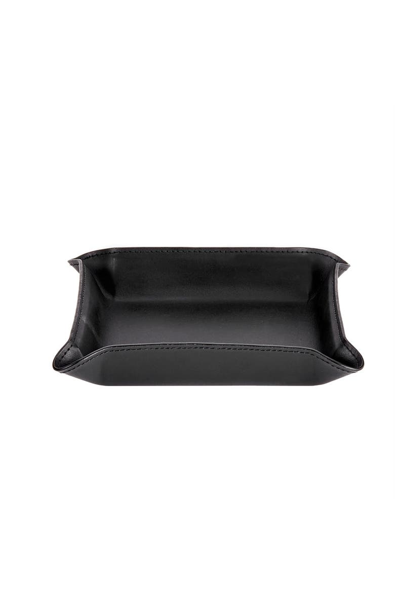 Graphic Image Leather Catchall Tray, Main, color, Black