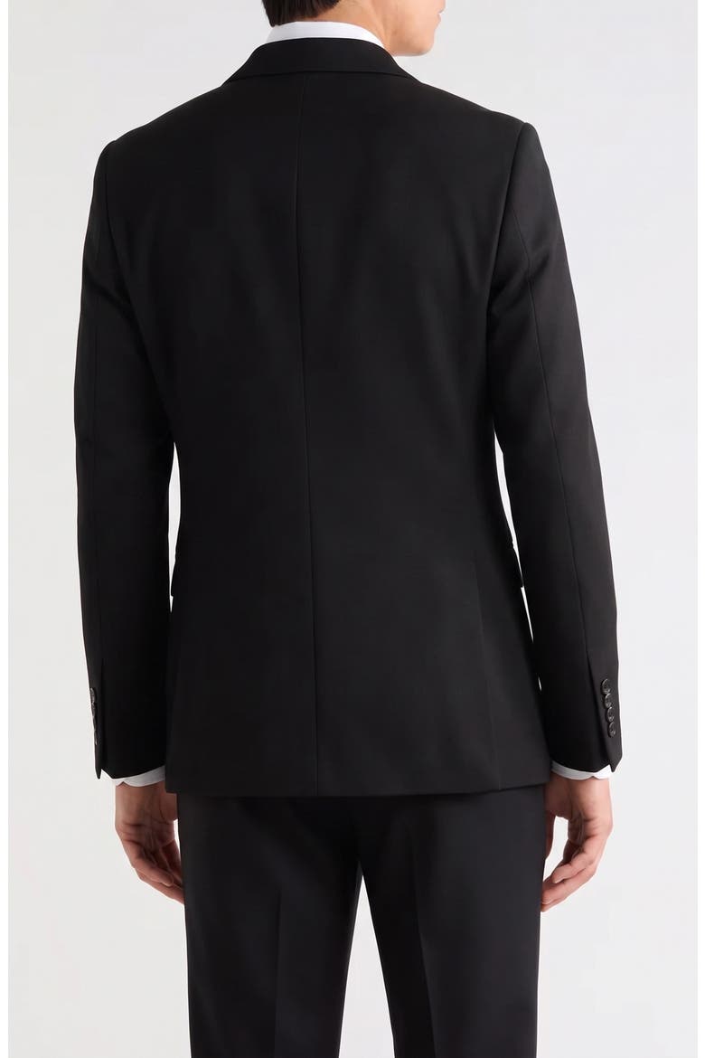 Solid Double Breasted Blazer, Alternate, color, BLACK