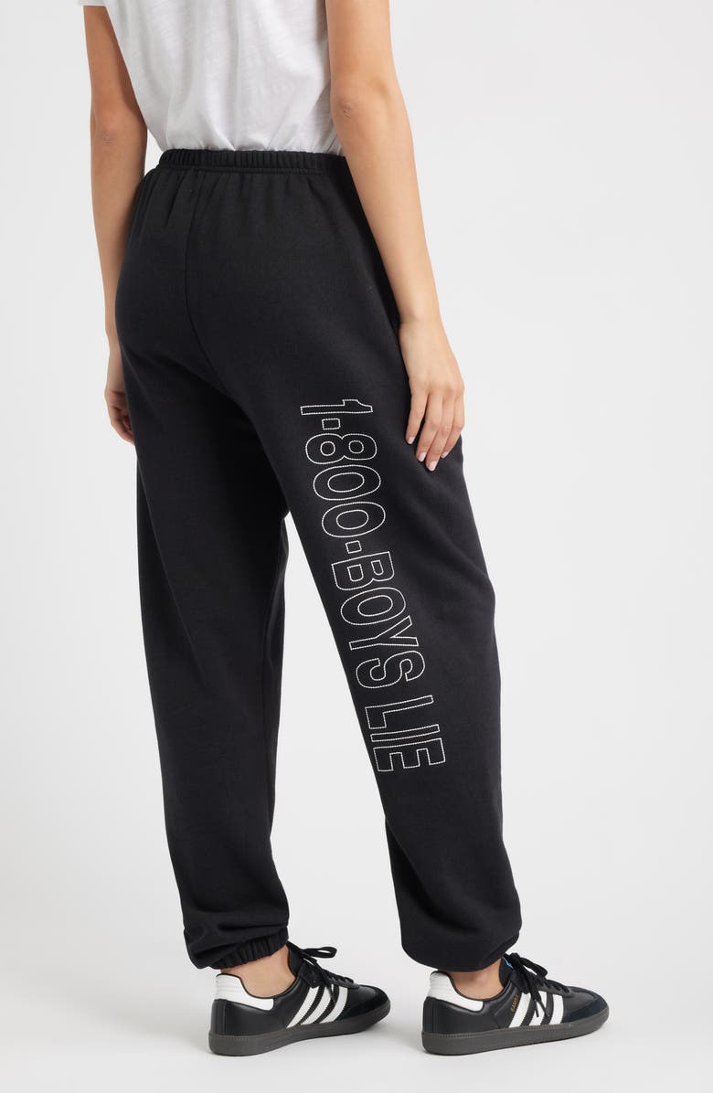 BOYS LIE 1-800 Disconnected Kimmy Cotton Blend Sweatpants, Alternate, color, Black