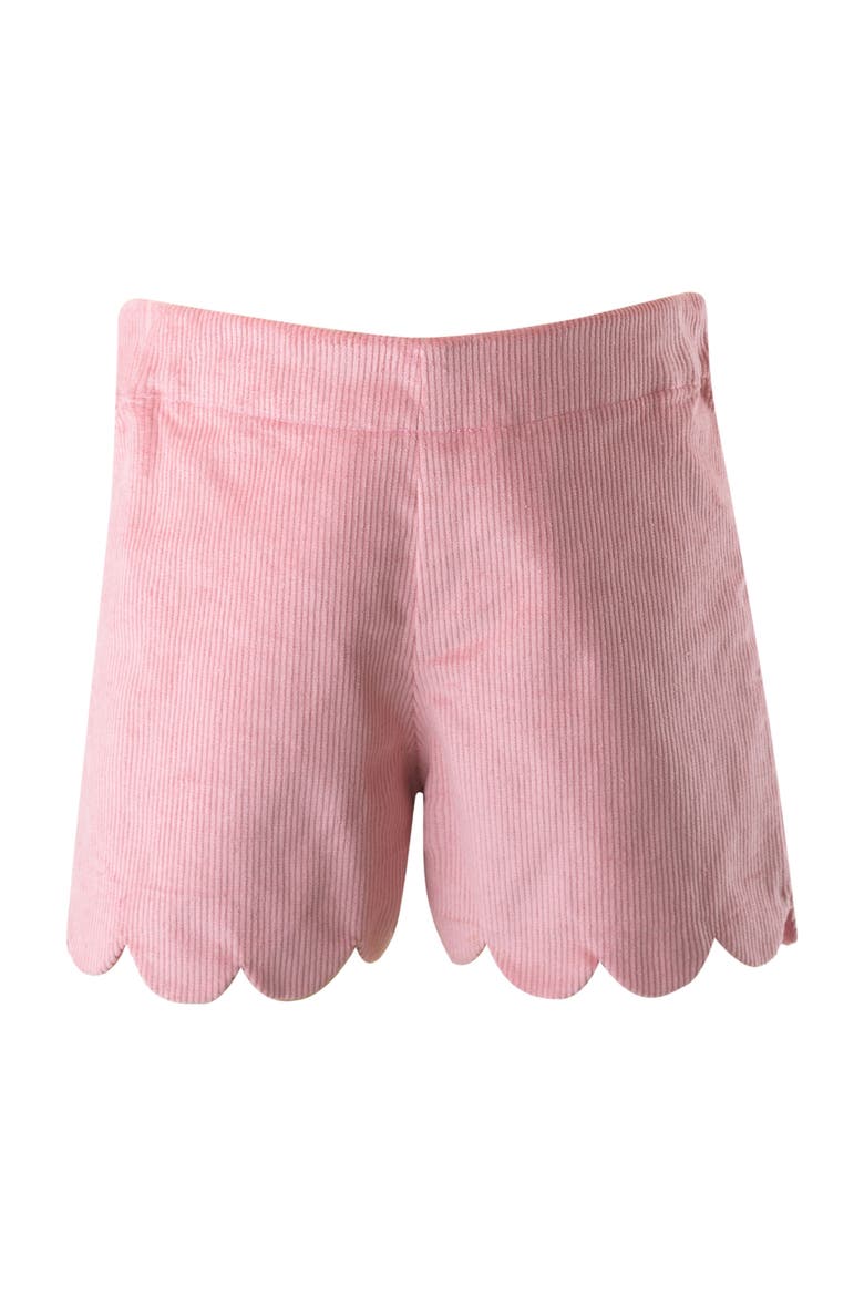 Scalloped Corduroy Shorts, Main, color, Pink