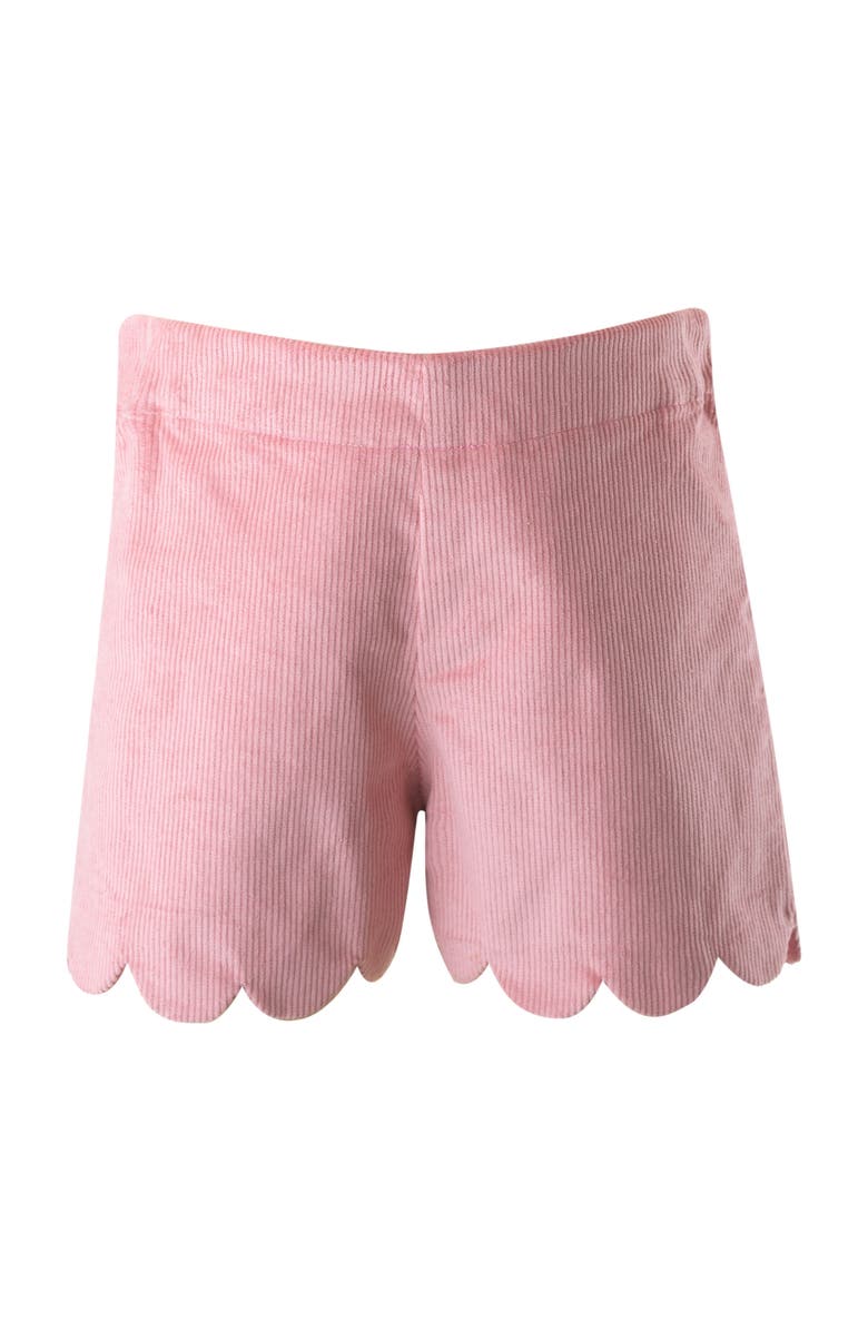 Rachel Riley Scalloped Corduroy Shorts, Main, color, Pink