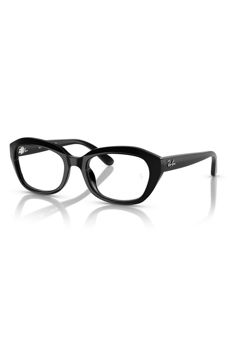 Ray-Ban Kids' 46mm Oval Optical Glasses, Alternate, color, Black