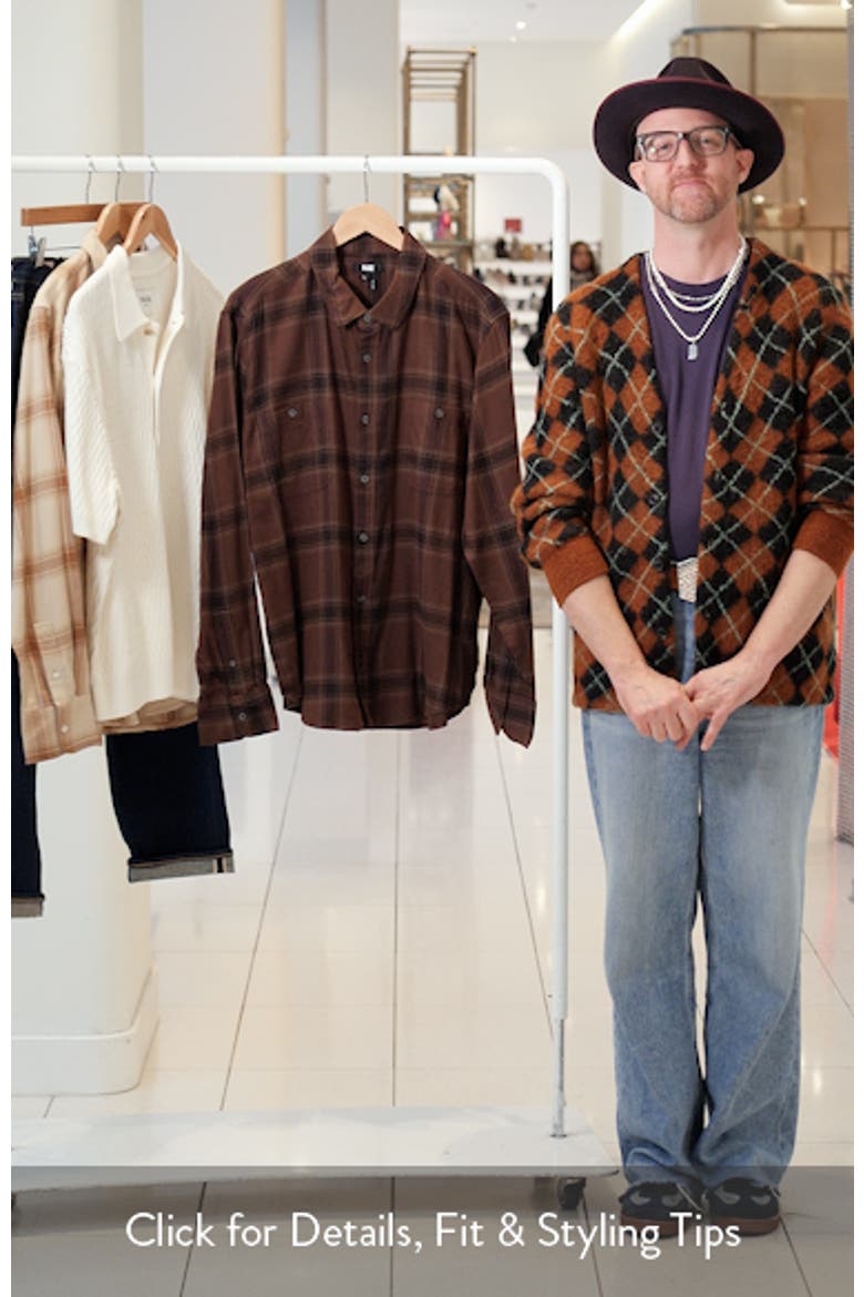Everett Plaid Flannel Button-Up Shirt video