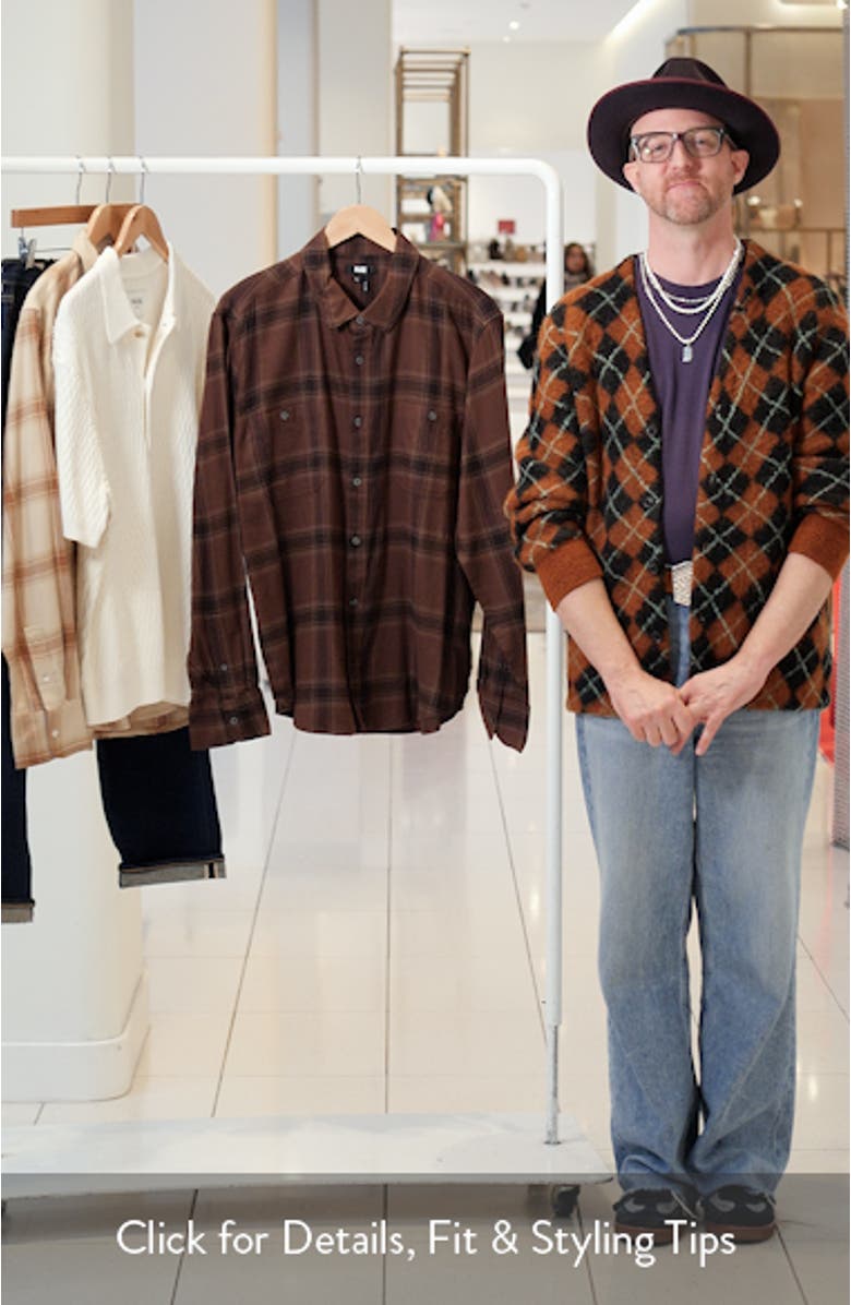 Everett Plaid Flannel Button-Up Shirt, sales video thumbnail