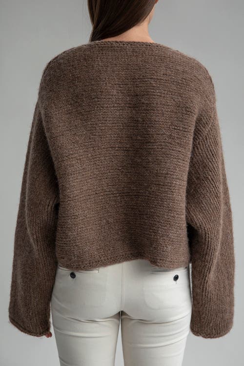 Sskein Momo Handknit Cardigan In Charcoal