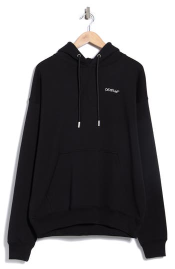 Off-white Vanish Arrow Printed French Cotton-terry Hoodie In Black