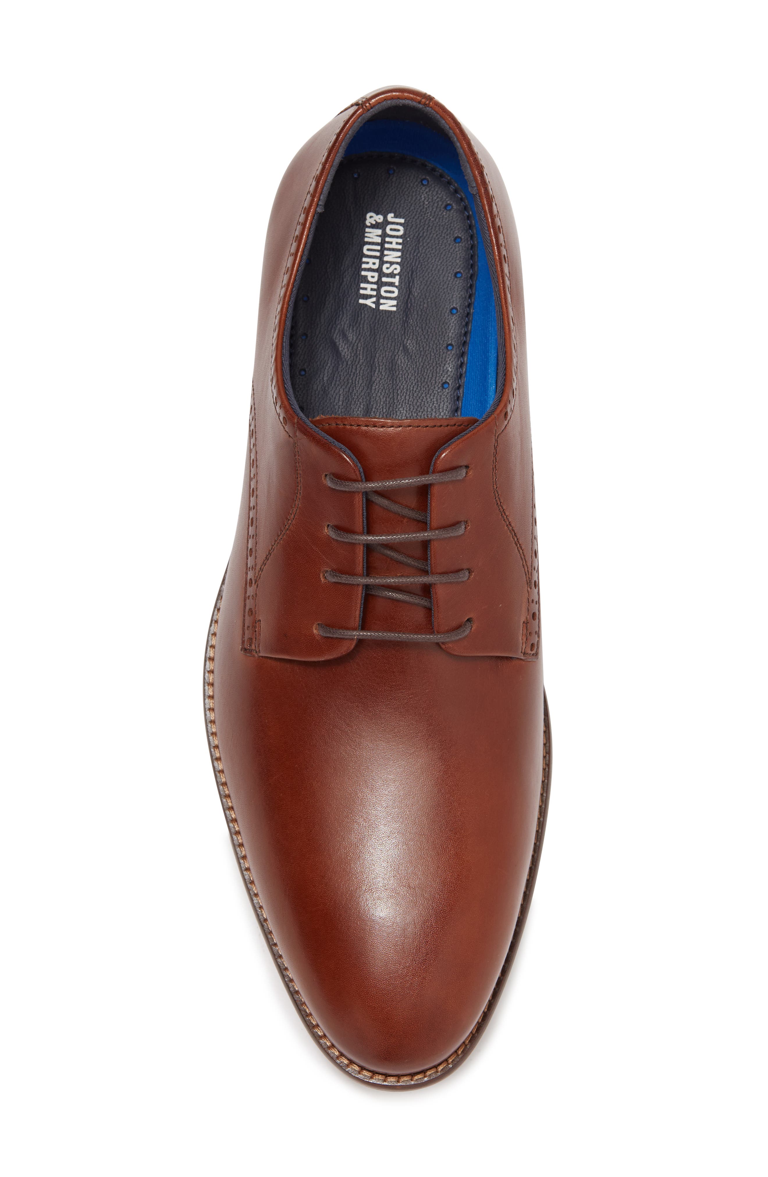 Johnston & Murphy Stockton Plain Toe Leather Derby, Alternate, color, 