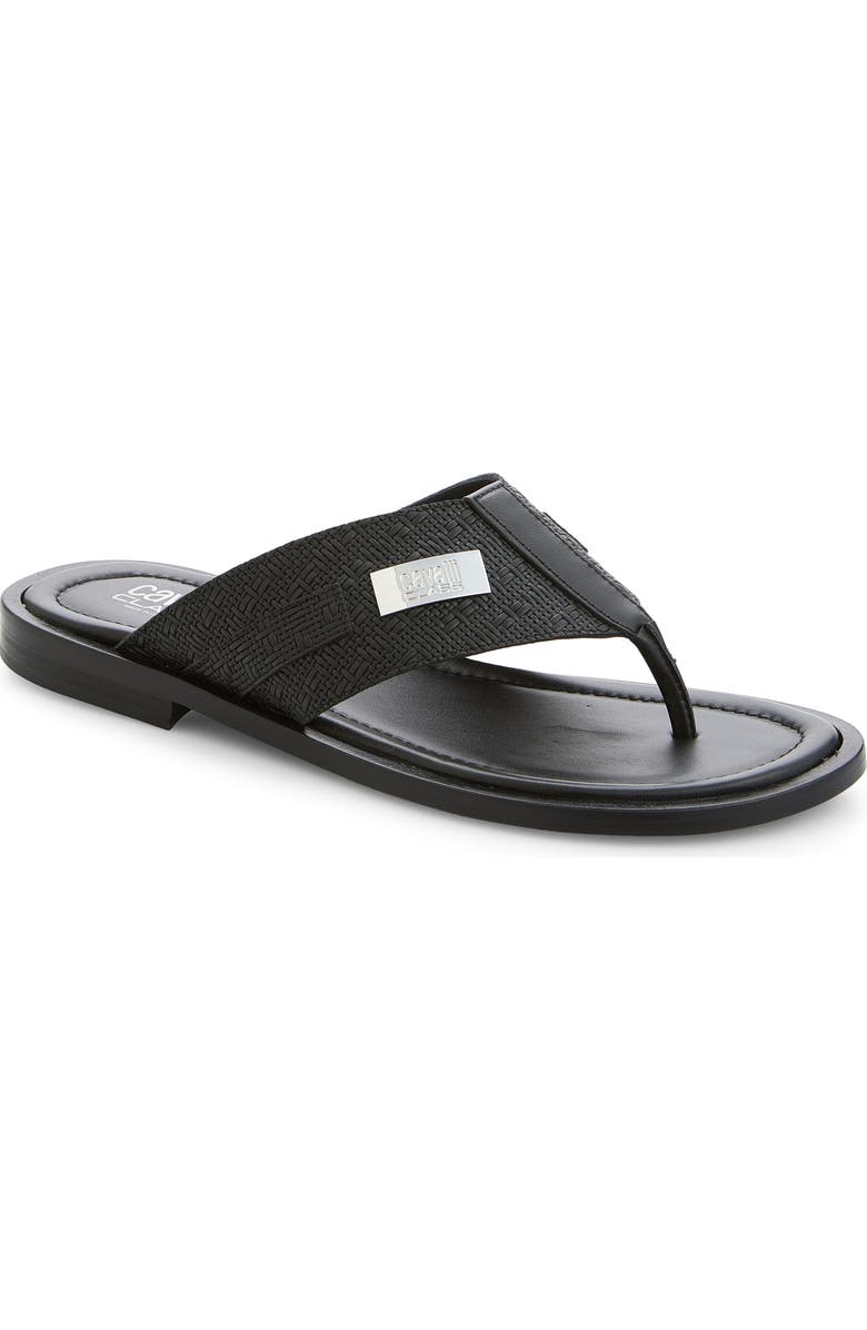 Roberto Cavalli Flip Flop, Main, color, Black
