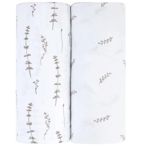 ZZDNU Changing Pad Cover Baby Changing Pad Cover - Cradle Sheet 2 Pack in Forest Grey Leaf  product