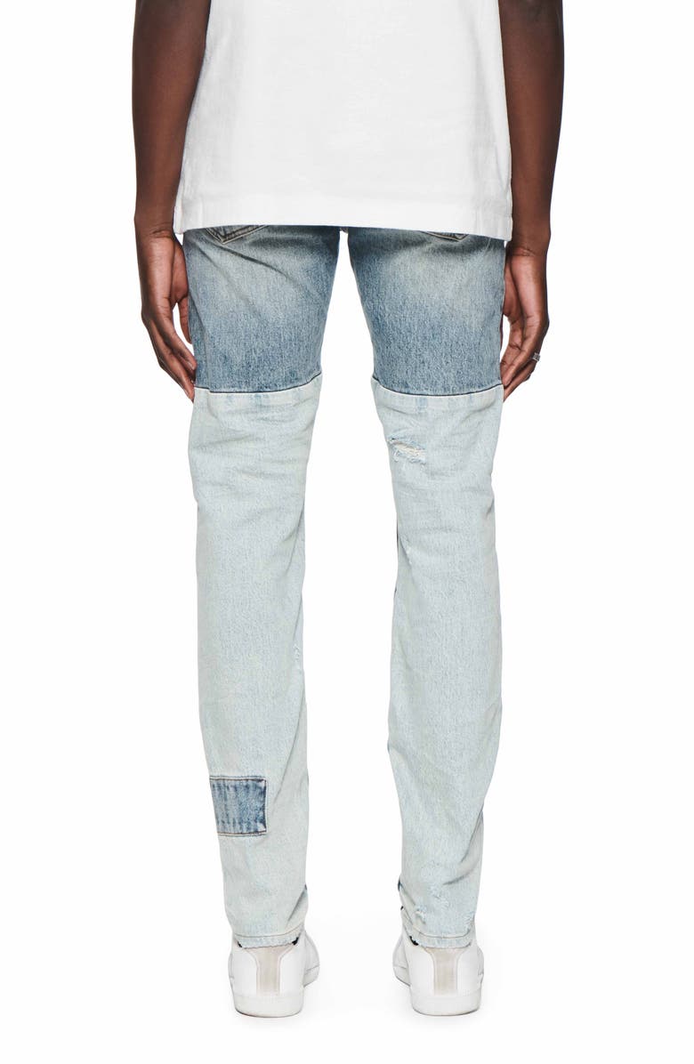 Patchwork Distressed Skinny Jeans