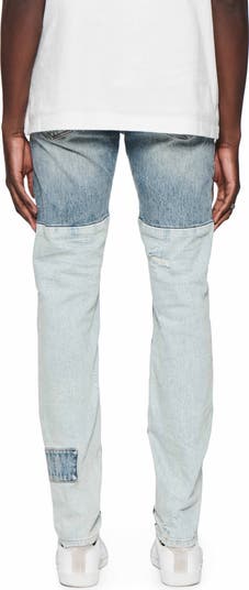 Patchwork Distressed Skinny Jeans