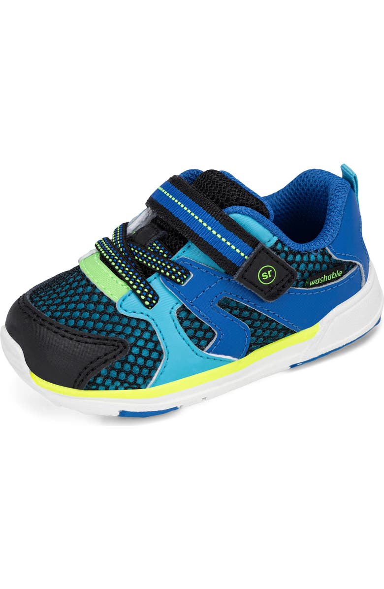 Stride Rite Kids' SRtech Velocity Sneaker, Alternate, color, Black/Blue