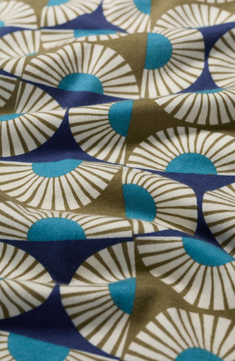 Seasalt Cornwall Poisson Print Organic Coton T-Shirt, Alternate, color, Sun Geo Poseidon