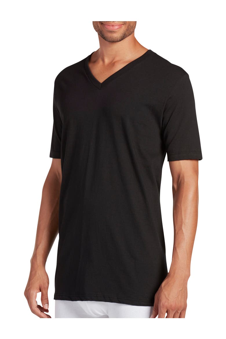 2-pk Classic V-Neck T-Shirts, Main, color, BLACK