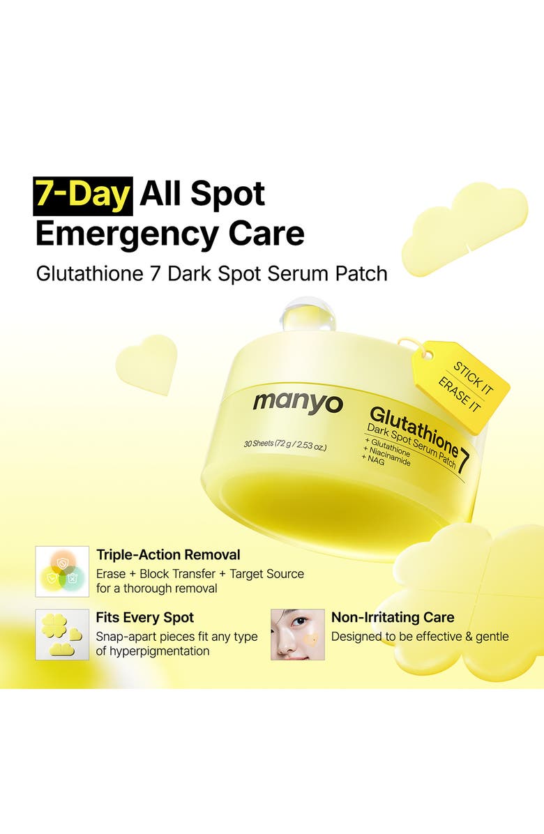 ma:nyo Glutathione 7 Dark Spot Serum Patch, Alternate, color, Light/ Pastel Yellow