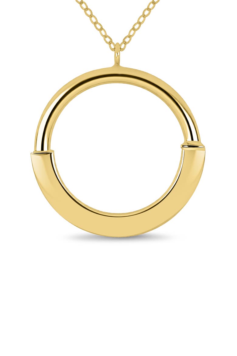 14k Gold Circle Lock Pendant Necklace, Alternate, color, 14K YELLOW GOLD