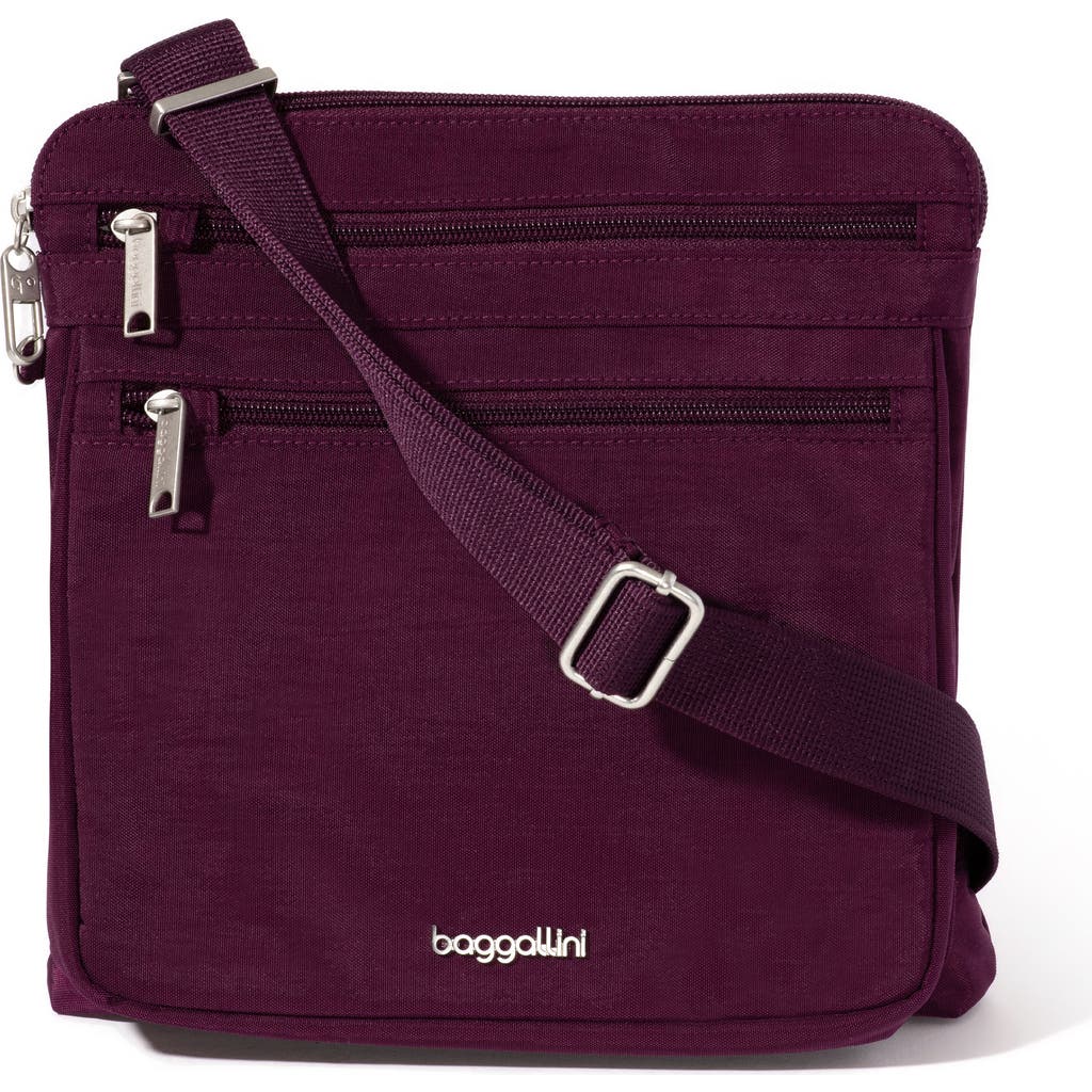 Baggallini Securtex Anti-theft Large Crossbody Bag In Purple