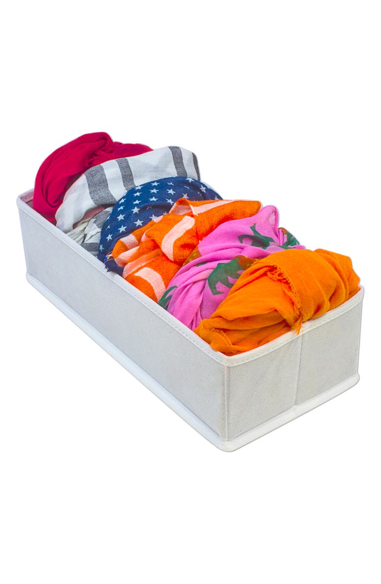 SORBUS Foldable Drawer Dividers, Storage Boxes & Organizer - Set of 4 - White, Alternate, color,