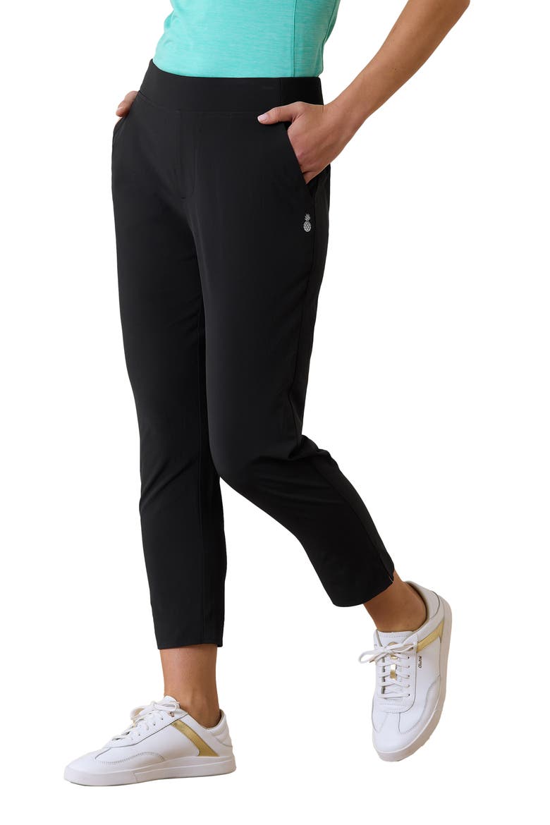 Alicia Easy Crop Pants, Main, color, BLACK