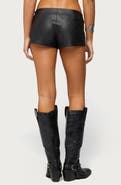 EDIKTED Jessica Faux Leather Shorts