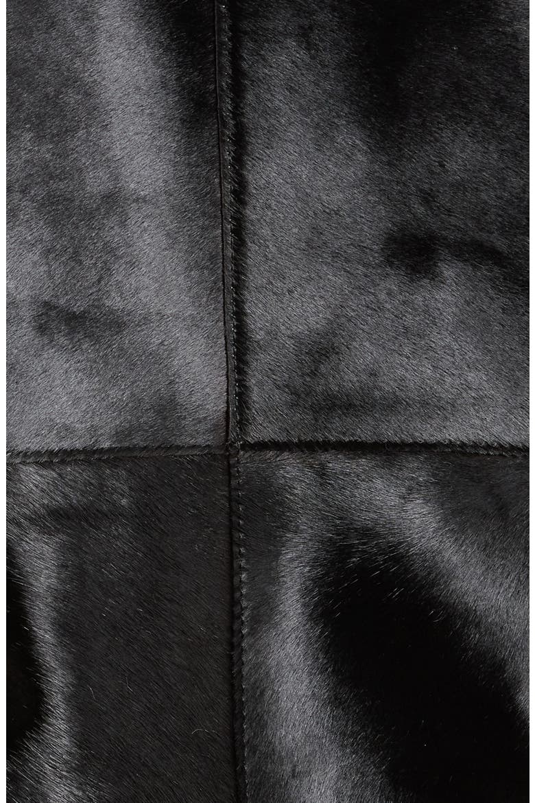 Stella Genuine Calf Hair Coat, Alternate, color, OBSIDIAN BLACK