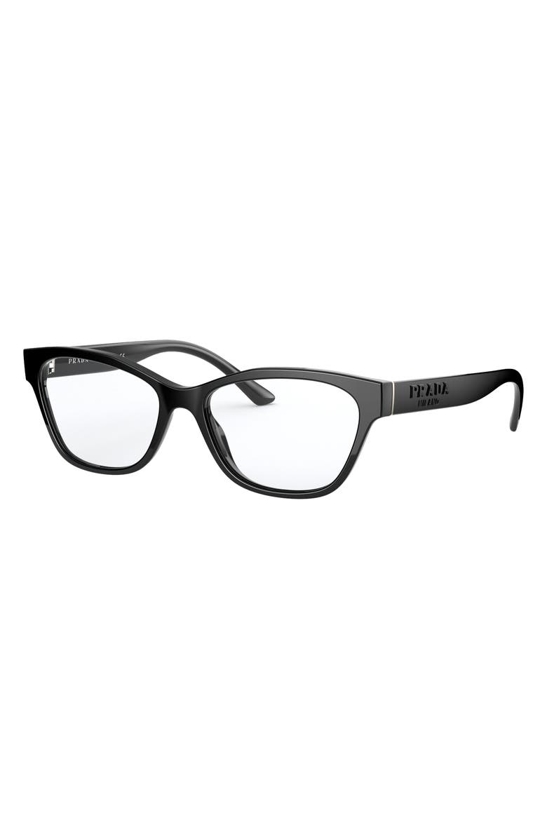 Prada 53mm Cat Eye Optical Glasses, Alternate, color, 