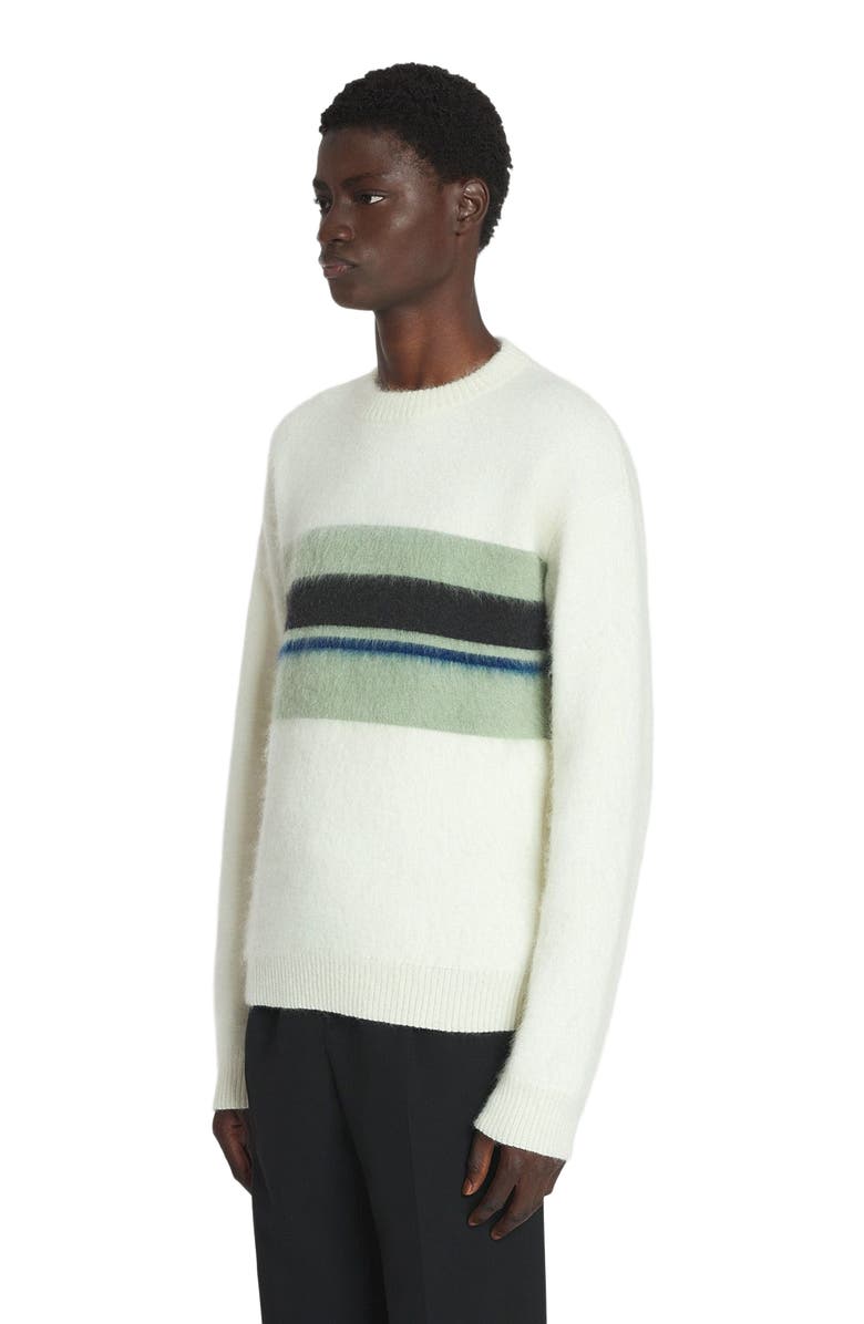 Lanvin STRIPED BRUSHED MOTHERHAIR SWEATER, Alternate, color, 