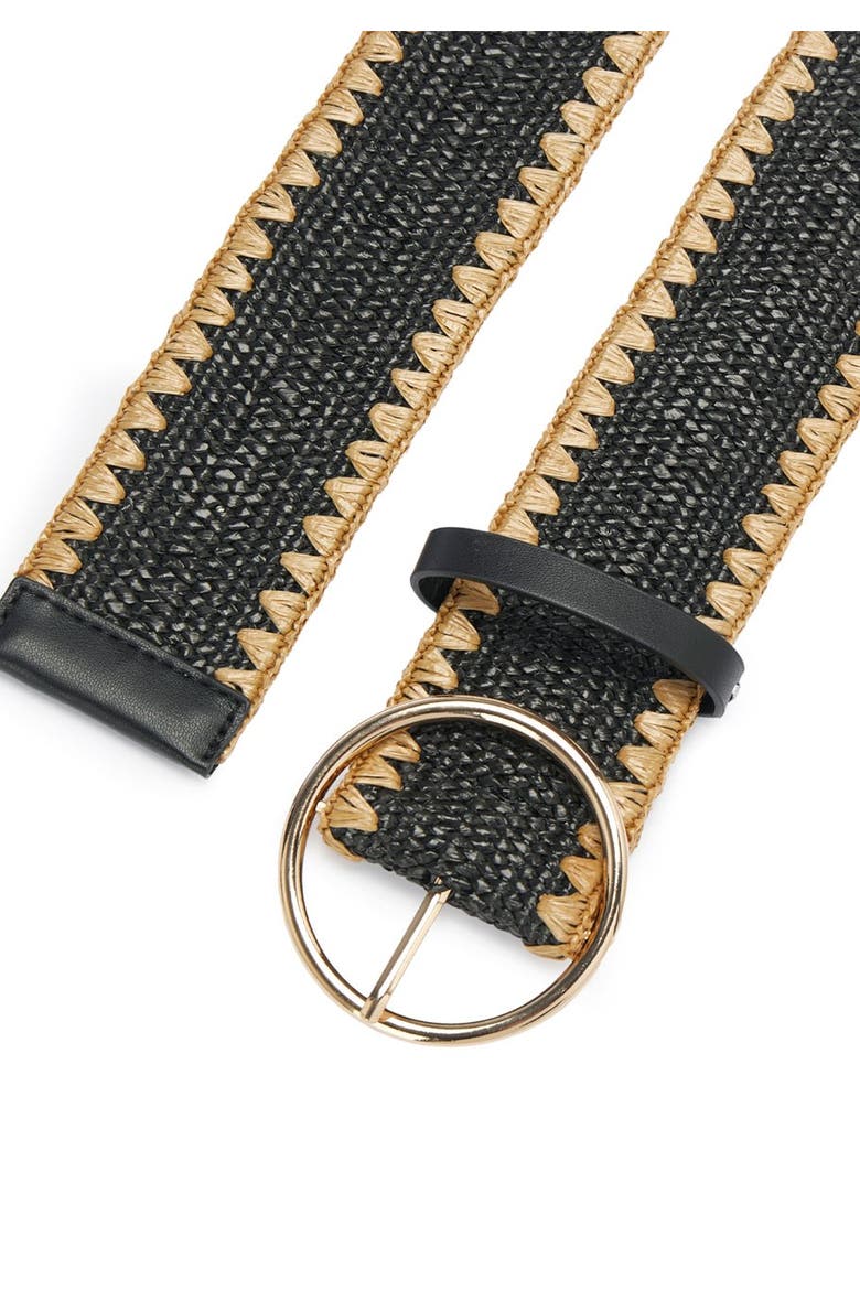 Contrast Waist Belt, Alternate, color, Beige & Black