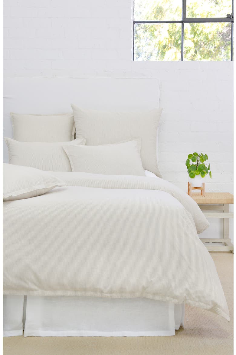 Luke Stripe Cotton Big Accent Pillow, Alternate, color, NATURAL