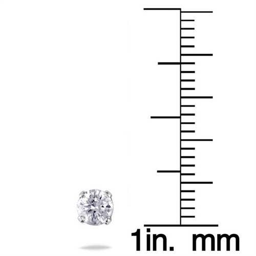 Bliss Diamond 1/2ct Round Diamond Studs Earrings In White Gold
