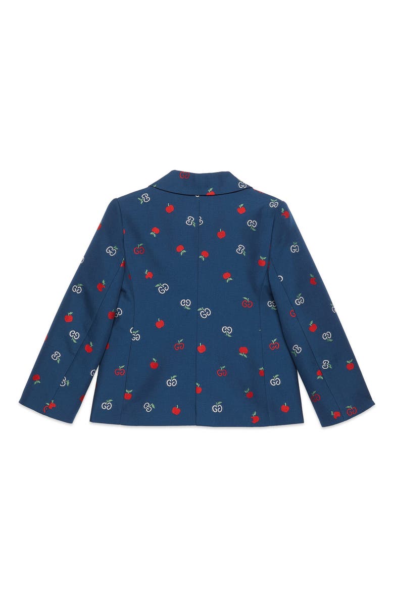 Gucci Apple & Logo Cotton Blazer, Alternate, color, 