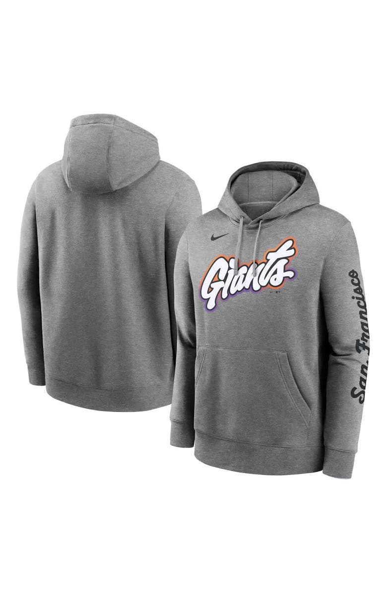 Nike Men's Nike Heather Charcoal San Francisco Giants 2025 City Connect French Terry Club Pullover Hoodie, Main, color, Heather Charcoal