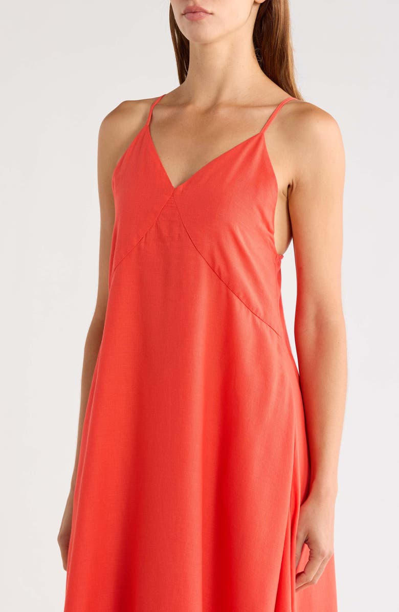 Elan Sleeveless Cover-Up Maxi Dress, Alternate, color, Red