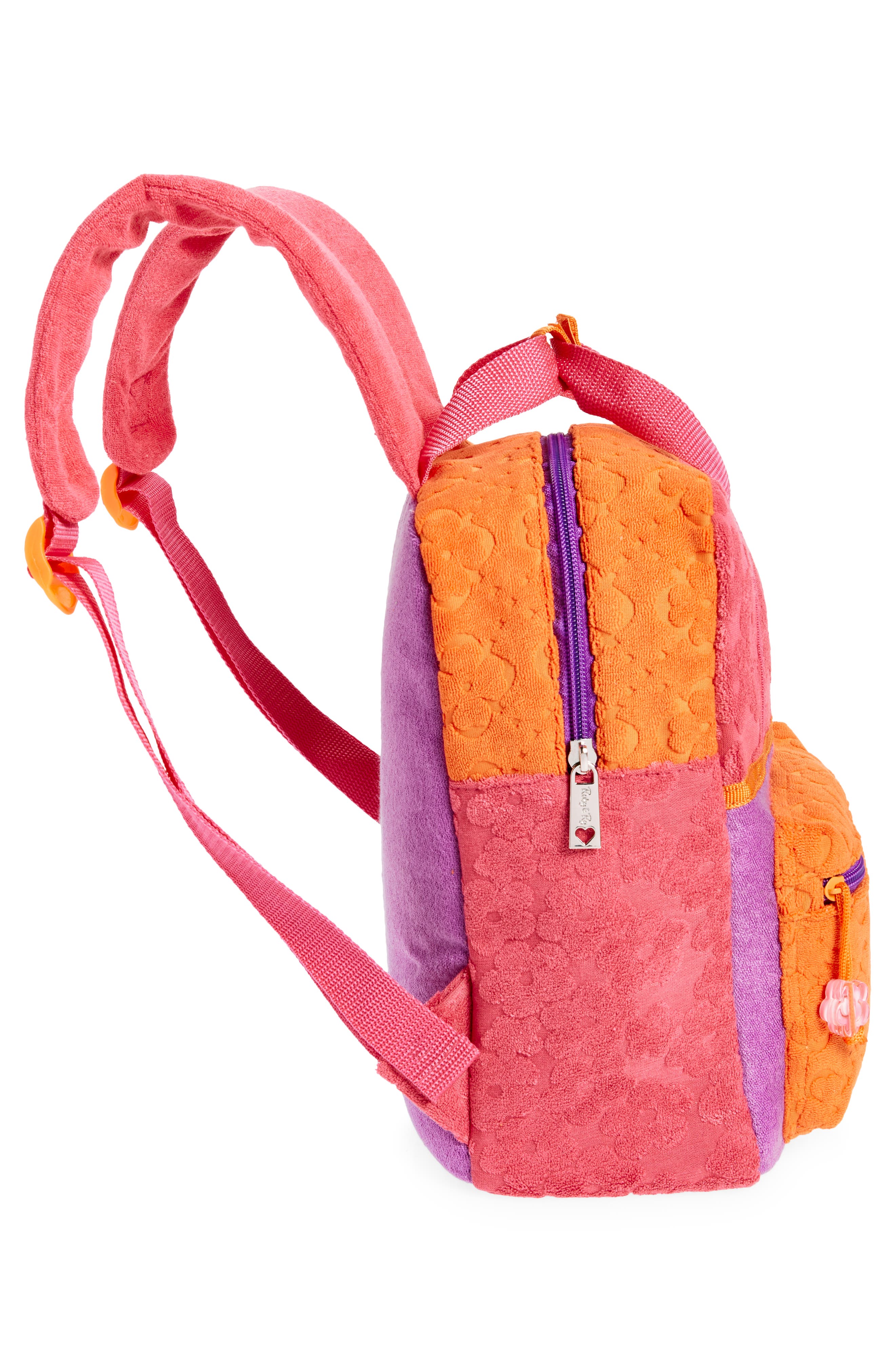 Ruby & Ry Kids' Flower Terry Cloth Backpack, Alternate, color, 