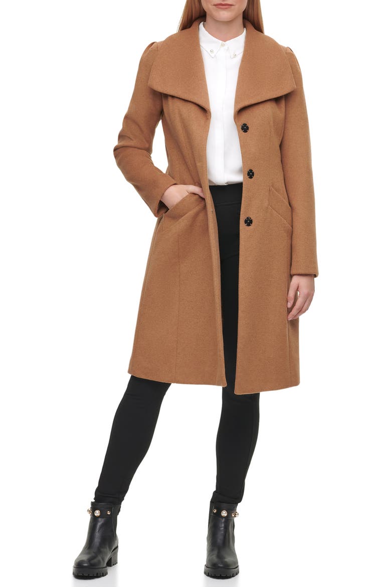 Wool Belted Wrap Coat, Alternate, color, CAMEL