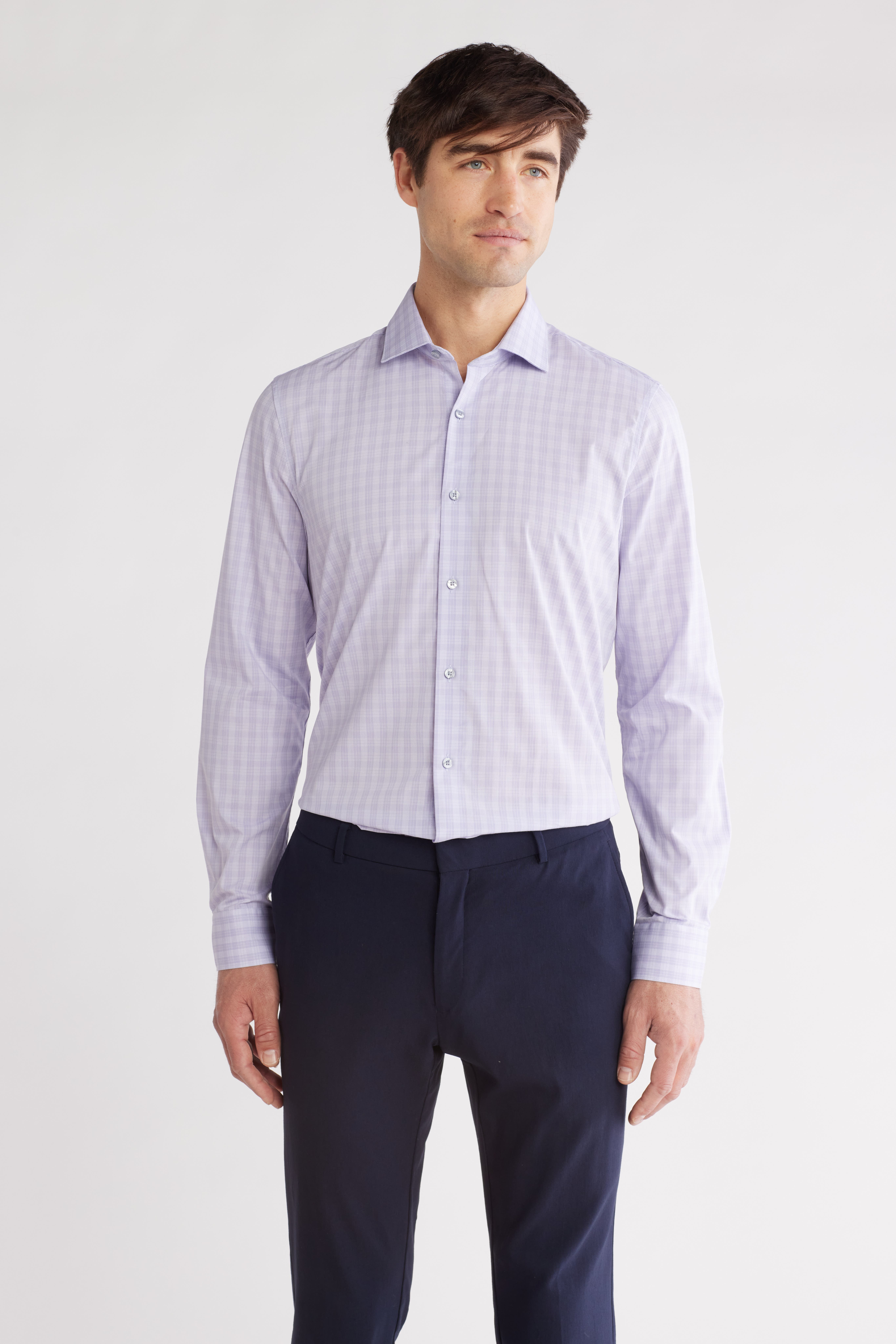 Perry Ellis Tonal Check Print Slim Fit Dress Shirt