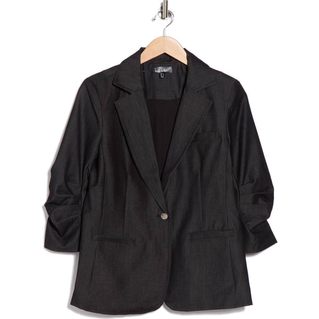 Nicole Miller One-button Blazer In Black