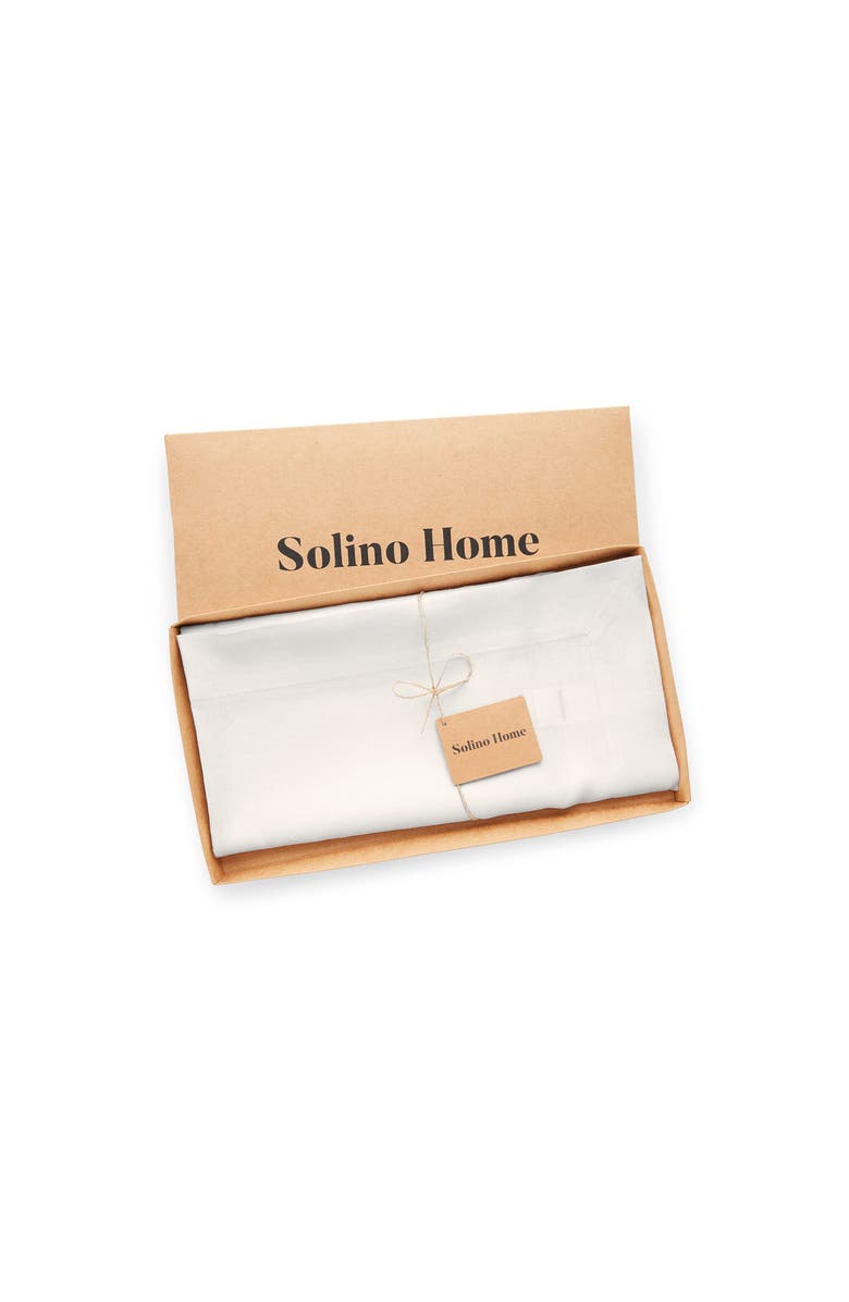 Solino Home Linen Table Throw - Fete, 52" x 52", 52" x 52", Alternate, color, White