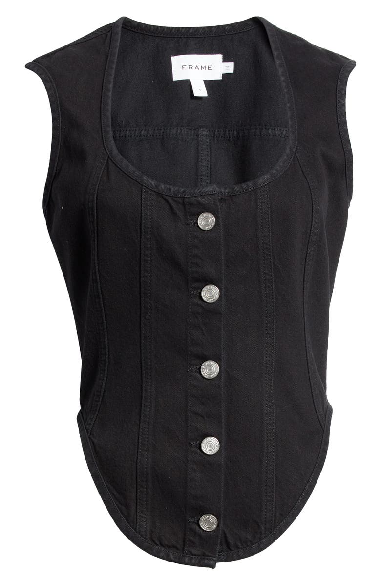 FRAME The Seamed Denim Corset Top, Alternate, color, 