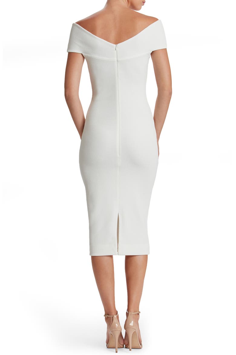 Claudette Textured Dress, Alternate, color, IVORY