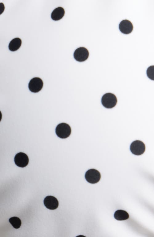 Bp. Polka Dot Ruffle Triangle Bikini Top In White