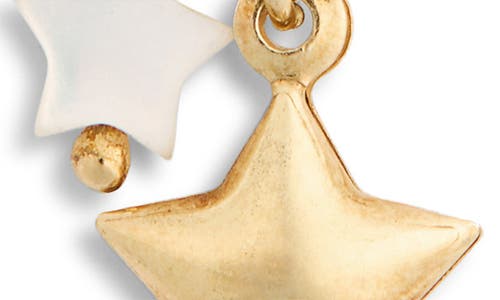 Argento Vivo Mother-of-pearl Star Charm Necklace In Gold