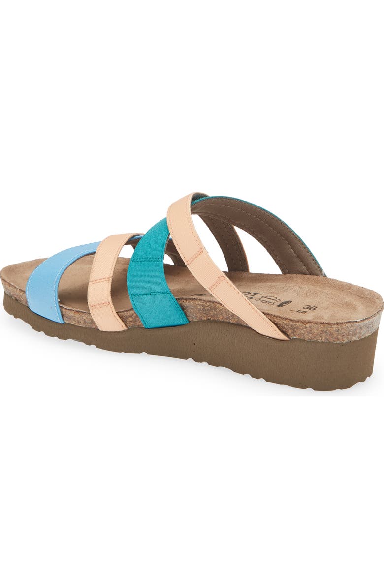 Naot Roxana Strappy Slip-On Sandal, Alternate, color, Sky Blue/ Aqua/ Peach Stretch
