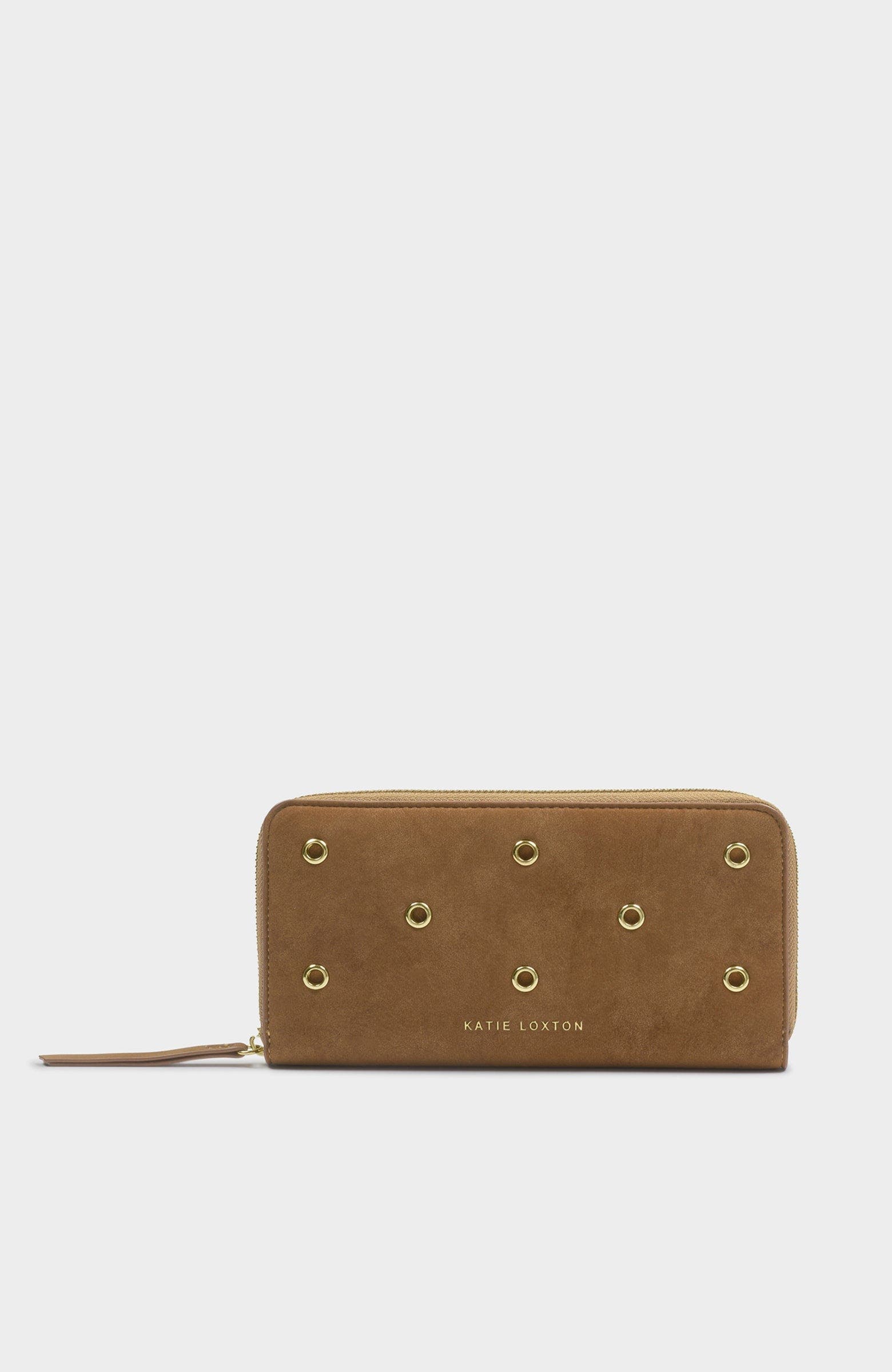 Large Purse, Main, color, Caramel Suedette with Eyelets