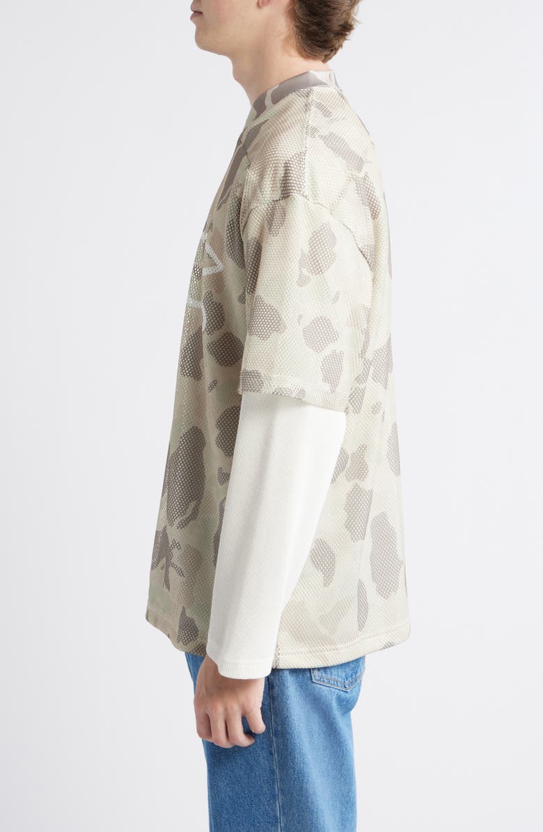 ICECREAM Chuck Layered Long Sleeve Shirt, Alternate, color, Camo