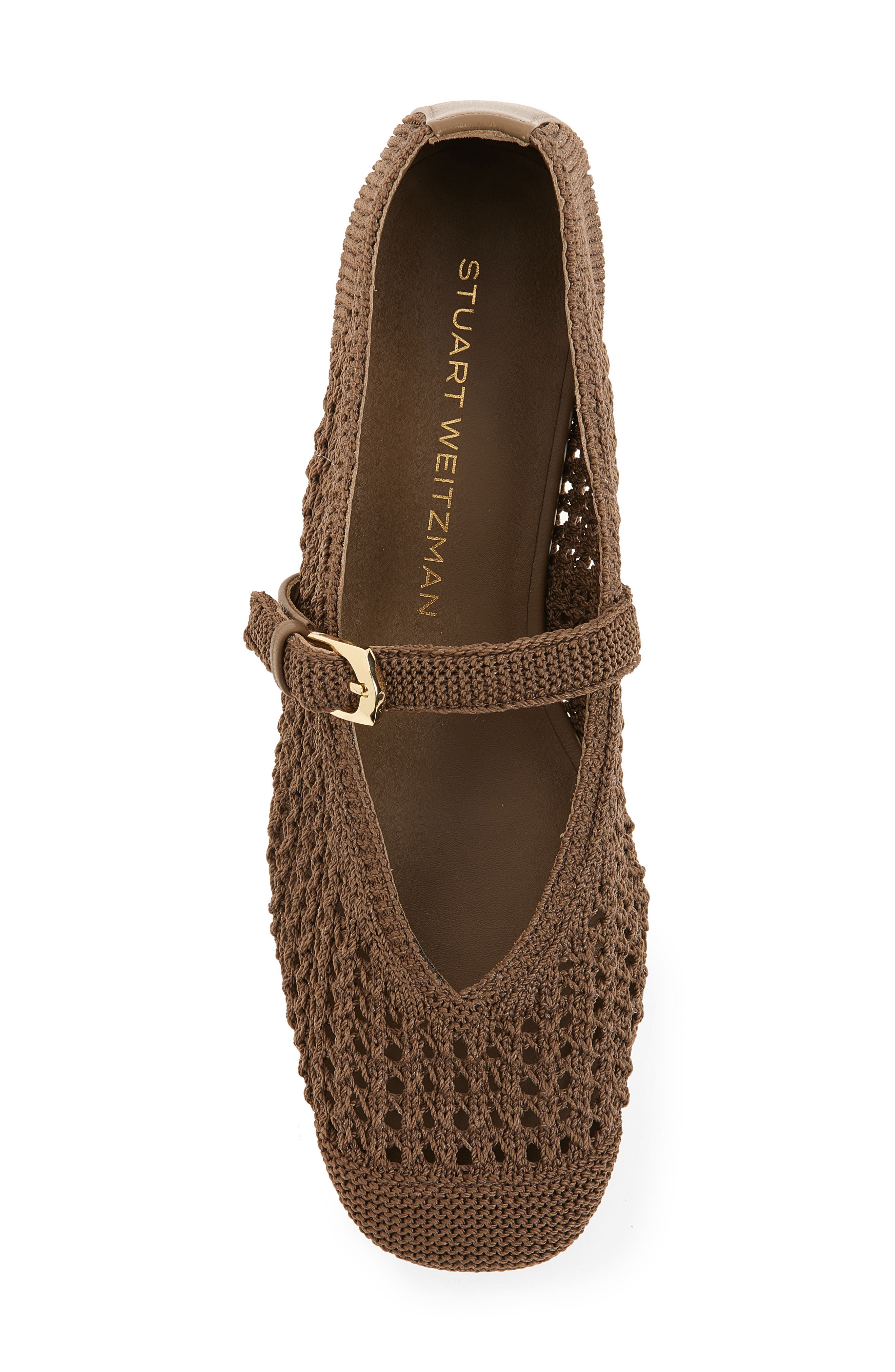Stuart Weitzman Leora Mary Jane Flat, Alternate, color, Smokey Taupe
