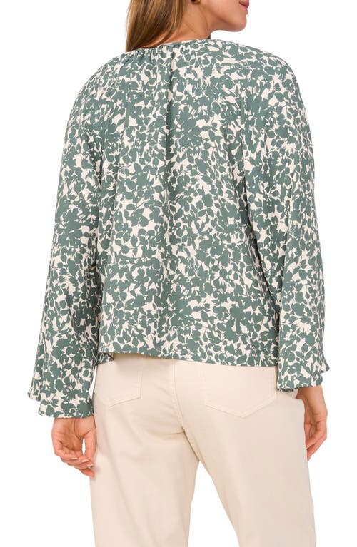 1.state Print Bell Sleeve Top In Dark Forest