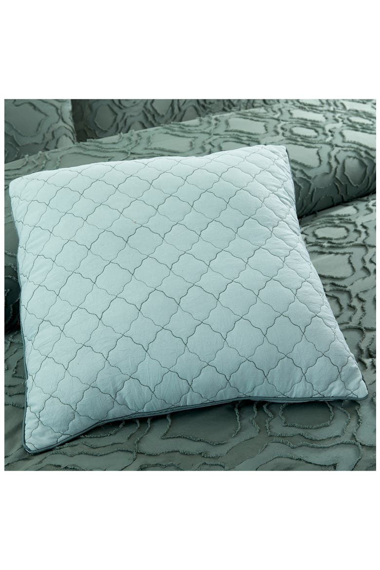 Jacquard Microfiber 5-Piece Comforter Set, Alternate, color, IVY GREEN